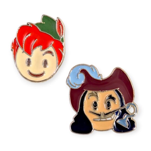Peter Pan Disney Tiny Pins: Peter Pan and Captain Hook Emoji